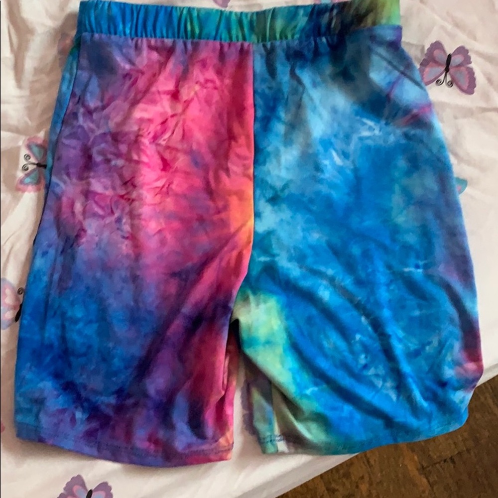Multicolored biker shorts